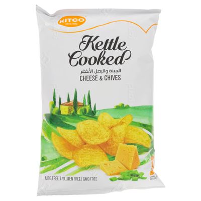 Kitco Potato Chips Kettle Cooked Cheese and Chives Flavor Gluten Free 150 G