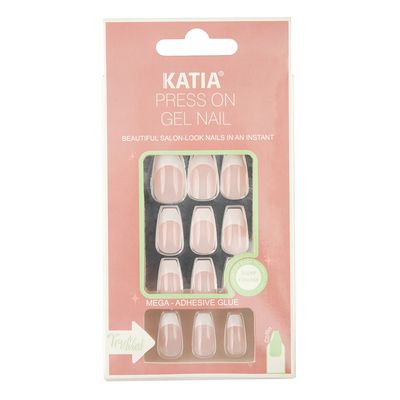 Katia Press-on Gel Nails Coffin Shape - Pinky French 11