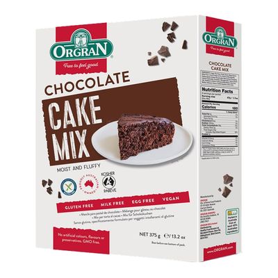Orgran Cake Mix Chocolate Vegan Gluten, Dairy, Egg Free 375 G