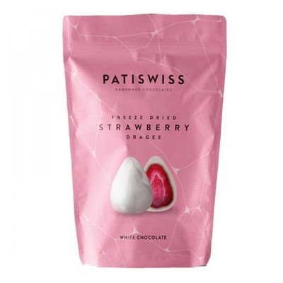 Patiswiss Dried Strawberry With White Chocolate Imported 80 G 