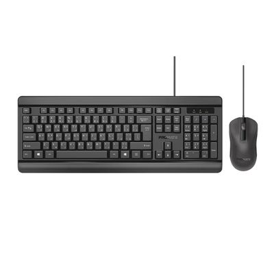 Promate Wired Keyboard & Mouse1200dpi With 1.5m Cable