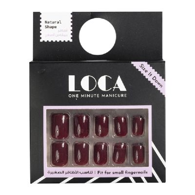 Loca Nails for Small Finger Nails - NaturalNo.2 - brown 