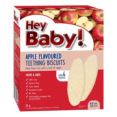 هاي بيبي بسكويت التسنين للأطفال بالتفاح من سن 6 أشهر 50 جرام
