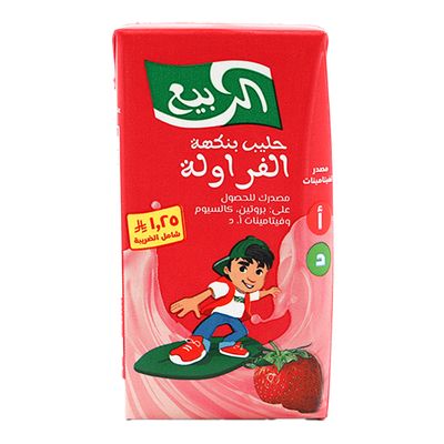 Alrabie Milk With Strawberry Flavor  - 125ml