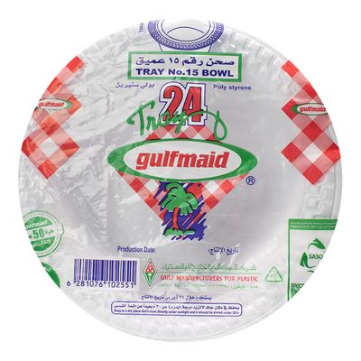 Gulfmaid Plastic Plates No.15 24 Pieces