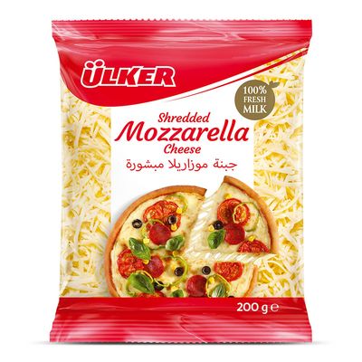 أولكر جبنة مبشورة موزاريلا طبيعية 200 جرام