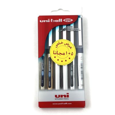 Uniball Pens Eye Micro Color Set 0.5 mm 6 Pieces