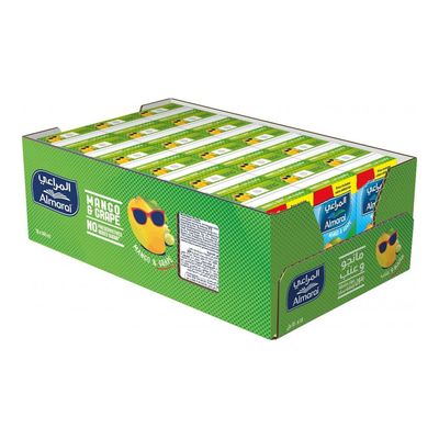 Almarai Juice Mango & Mixed Fruit Flavor No Added Sugar 140 ML × 18 Box