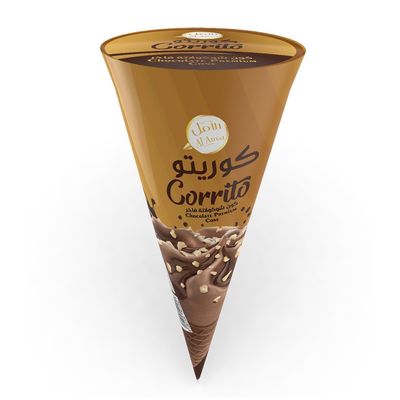 Al Amal Ice Cream Corrito Cone Permium Chocolate Flavor - 150ml