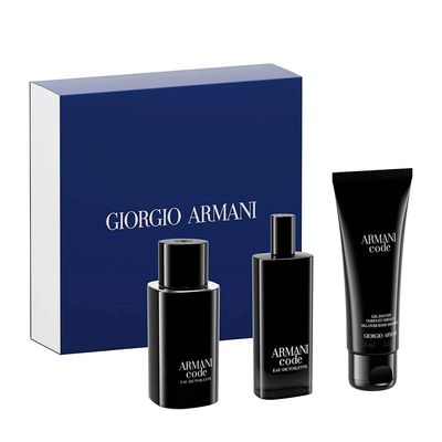 Giorgio Armani Perfume Armani Code For Men Set Eau De Toilette - 75ml + Parfum - 15ml + Body Shampoo - 75ml