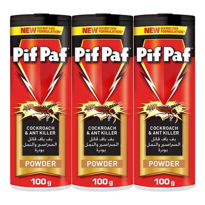 Pif Paf Insect Killer Powder For Cockroach & Ant 100 G × 3
