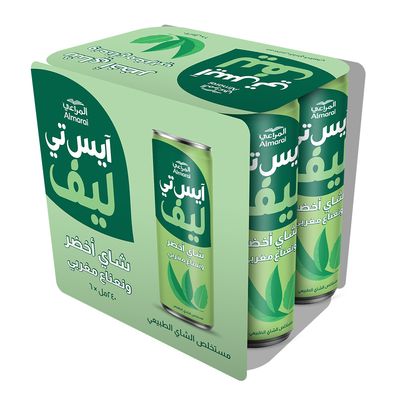 Almarai Ice Leaf Green Tea & Moroccan Mint Ice Tea  - 240ml × 6