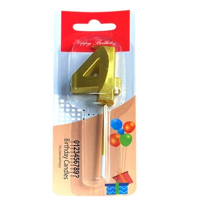 Canle Shaped 4 Gold Color