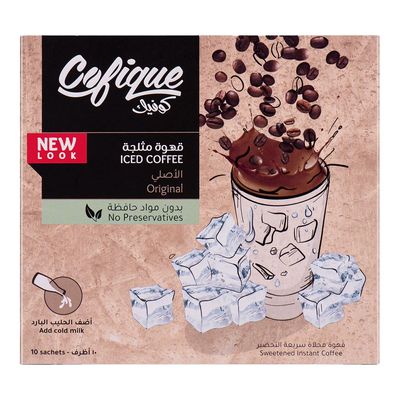 Cofique Iced Coffee Sachets Original Flavor 24 G × 10 Box
