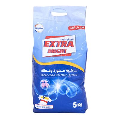 سنوفا مسحوق غسيل الملابس إكسترا برايت بعطور منعشة - 5 كيلو