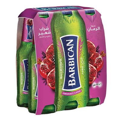 بربيكان شراب شعير بنكهة الرمان 330 مل × 4