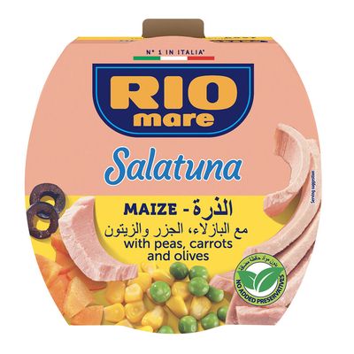 ريو مارى سلاتونا تونة خلطة الذرة مع البازلاء والجزر والزيتون - 160 جرام