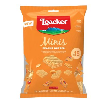 Loacker Wafer Minis With Peanut Butter Cream 150 G