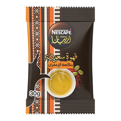 Nescafe Arabiana Saudi Coffee Sachets With Saffron Flavor 30 G