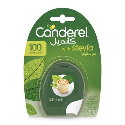 Canderel Sweetener With Stevia 100 Tablets 