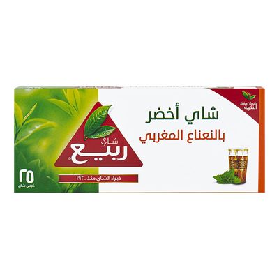 ربيع شاي اخضر بالنعناع المغربي أكياس 25 حبة