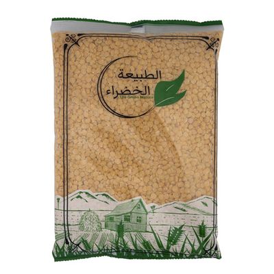 الطبيعة الخضراء عدس أصفر مجروش - 400 جرام