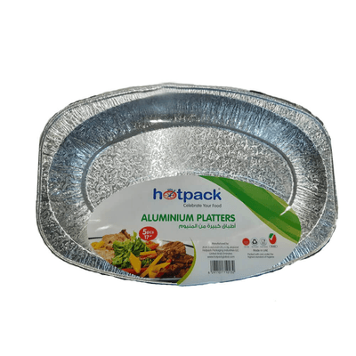 Hotpack Aluminum Platters Large 5 Pieces