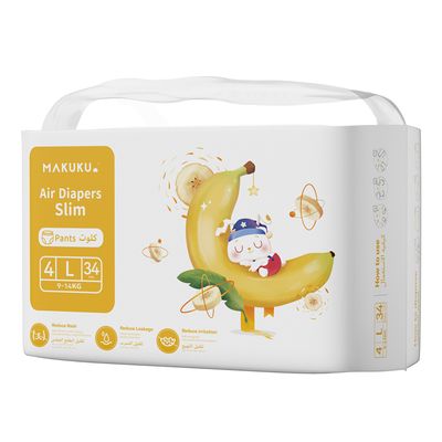 Makuku Air Diapers Slim Pants Size 4 34 Pieces