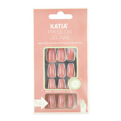 Katia Press-on Gel Nails Coffin Shape - Mulberry 09
