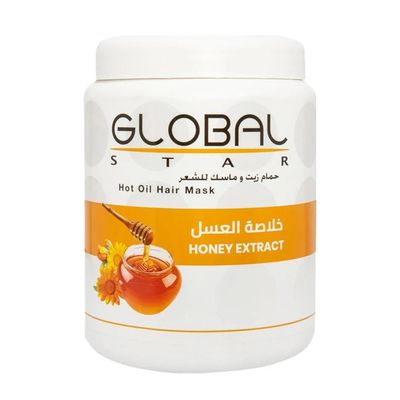 Global Star Hot Oil Hair Mask Keratin And Protein Extract With Honey - 1L