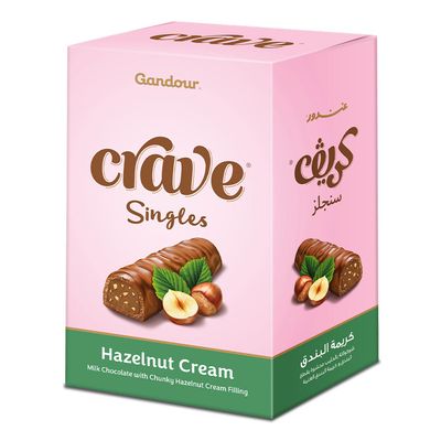 غندور شوكولاتة كريف محشو بكريمة البندق كرتون 29 جرام × 12