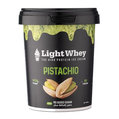 لايت واي آيس كريم بنكهة الفستق بدون إضافة سكر 14.5 جرام بروتين مستورد 450 مل 