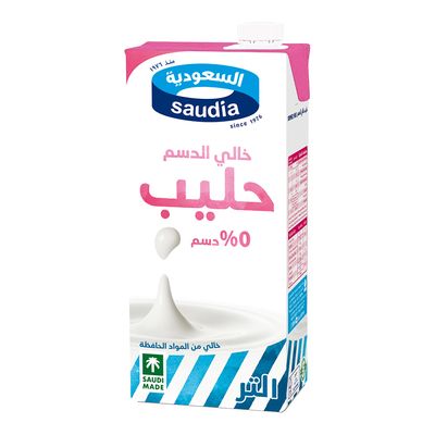 السعودية حليب طويل الأجل خالي الدسم 1 لتر