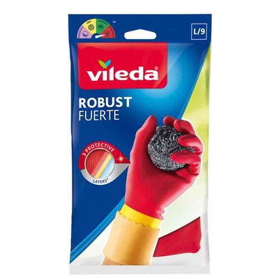 Vileda Gloves Robust Fuerte Large