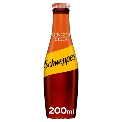 Schweppes Soft Drink Ginger Flavour Glass Imported 200 ML