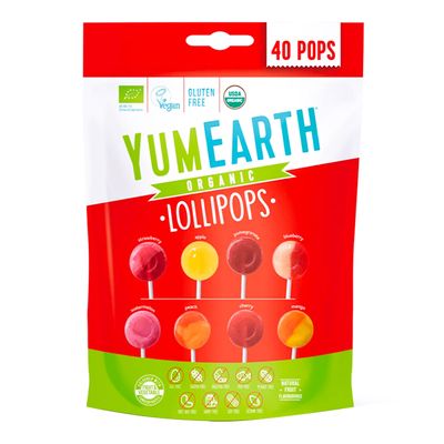 Yum Earth Lollipop Fruits Flavored Organic Gluten Free - 241g