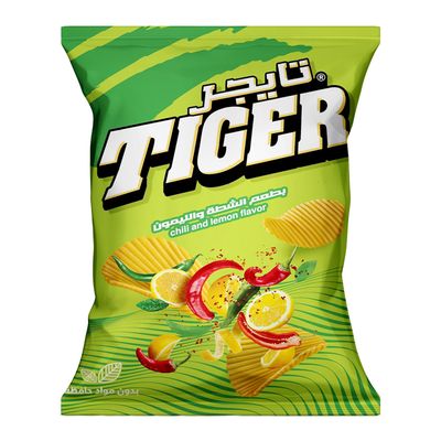 Tiger Chips Chili And Lemon Flavor 115 G