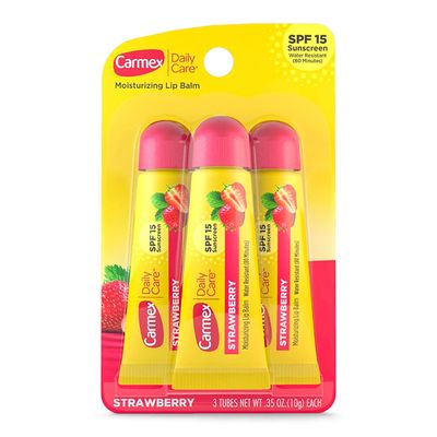 Carmex Carmex Medicated Strawberry Lip Balm With SPF15 - 3 Pieces