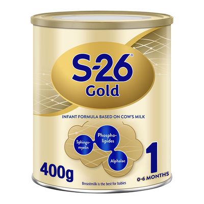 اس-26 جولد حليب أطفال المرحلة 1 من الولادة حتى 6 شهور 400 جرام