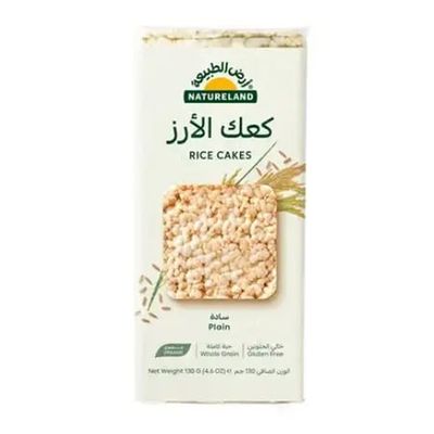 أرض الطبيعة كعك الأرز سادة عضوي - 130 جرام
