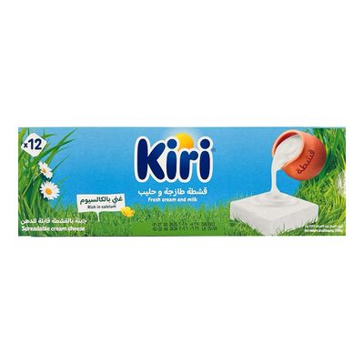 كيري جبنة كريمي مكعبات بالقشطة الطازجه والحليب قابلة للدهن - 12 قطعة - 200 جرام