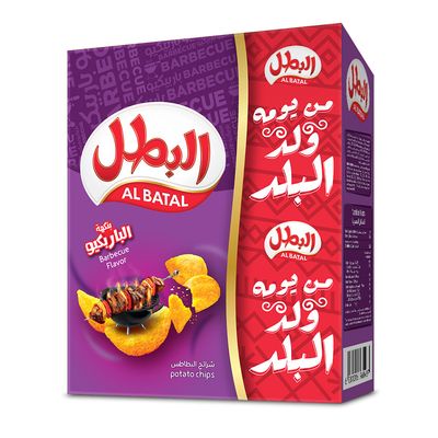 البطل شيبس بنكهة الباربكيو - 23 جرام × 12