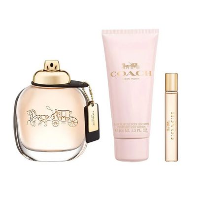Coach New York Perfume For Women Set Eau De Parfum - 90ml + Mini Perfume - 7.5ml + Body Lotion - 100ml