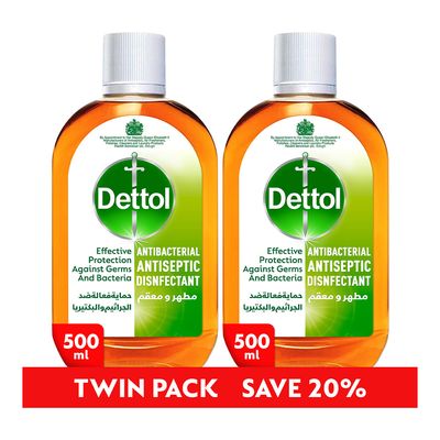 Dettol Antiseptic and Disinfectant 20% Off 500 ML × 2