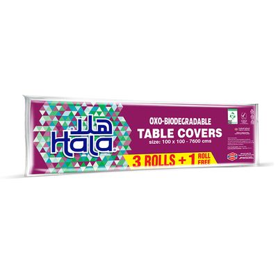 Hala Table Cover Biodegradable Size 100 X 100 4 Rolls