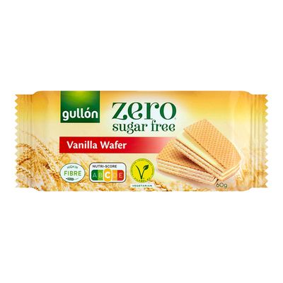 Gullon Zero Wafer With Vanilla Sugar Free 60 g