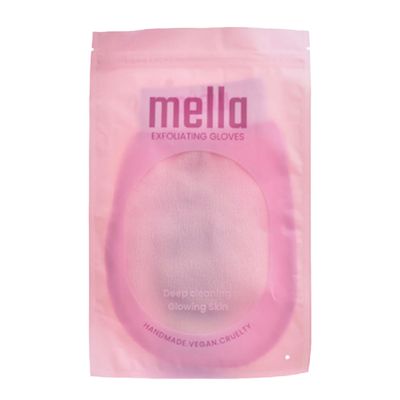Mella Exfoliating Glove Deep Cleaning For Glowing Skin - Pink