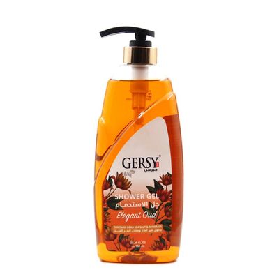 Gersy Shower Gel Elegant Oud with Dead Sea Salt & Minerals - 750ml