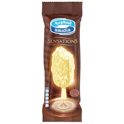 Saudia Ice Cream White Chocolate & Almonds Flavor 105 ML
