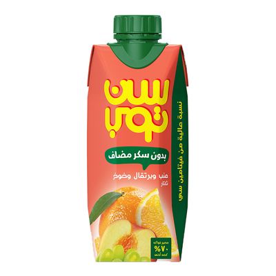 Suntop Nectar Grapes Orange & Peach No Sugar Added 330 ML
